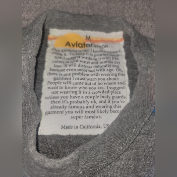 Aviator Nation Bolt Cropped Sweatshit Medium - Picture 4 of 9